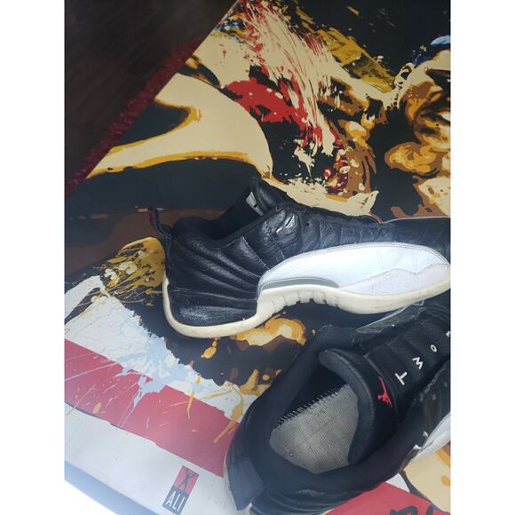 Nike Air Jordan 12 Retro Low Playoffs Sneakers Black/White, Men's Size 11.5 - Picture 7 of 8